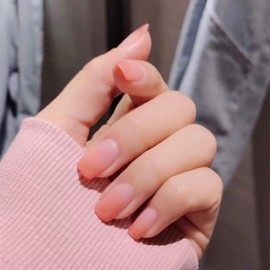 Allereya Square Fake Nails Pink Ombre Press On Nails Meduim Ballerina Gradient Acrylic Nails Tips Prom Party Clip On Nails for Women and Girls 24 Pieces