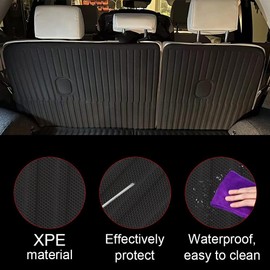 BestEvMod for Ioniq5 Cargo Liner Second Row Seats Back Cover Mat All Weather Rear Seat Protector Pet Mat XPE Material Compatible with Hyundai Ioniq 5 2024 2023 2022 Accessories