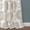 Lush Decor, Gray Evelyn Medallion Light Filtering Window Curtain Panel