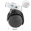 Multibao 4xPcs 2 Inch Castor Wheel Swivel Caster Plate Mounted