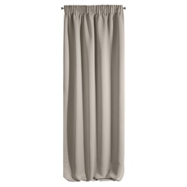 Design91 Smooth Blackout Curtains, Soft Curtains, Modern Plain Bedroom, Children's Room, Living Room, Cappuccino, 135 x 270 cm