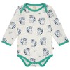 Long-Sleeved Organic Cotton Bodysuit with Print, GOTS Certified, Ultramarine
