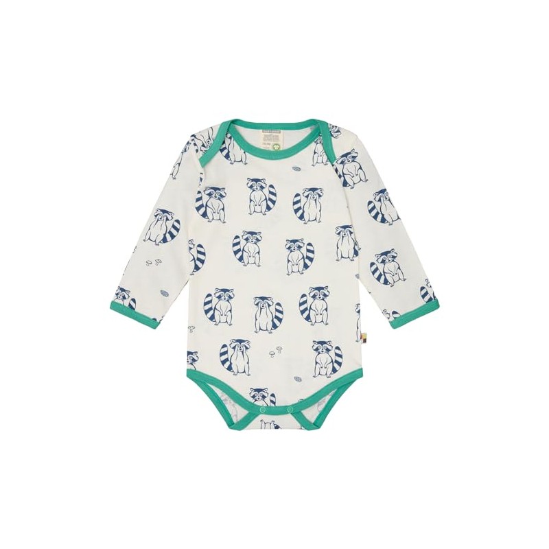 Long-Sleeved Organic Cotton Bodysuit with Print, GOTS Certified, Ultramarine