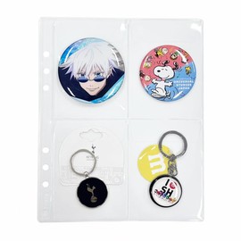 hihaba Solapa Ancha A5 de 4 Bolsillos 1 Pieza, Fundas de Bolsillo Transparentes como Cristal 23 Tipos, Páginas de Repuesto para Álbum de Fotos para Carpeta de 6 Anillos