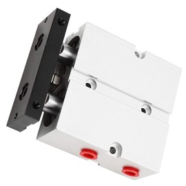 Air Cylinder TN25 Dual Shaft Rod Double Acting Pneumatic Air Cylinder Bore 25mm/1in 0.1-0.9MPa Maximum Stroke 200mm(50mm)