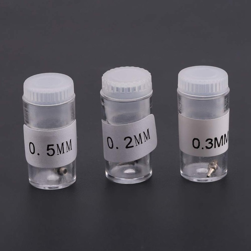 Airbrush Nozzle, Airbrush Accessories 3Pcs 0.2mm 0.3mm 0.5mm Airbrush Nozzles