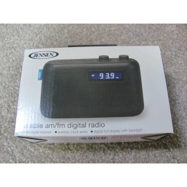 Jensen Portable AM/FM Digital Radio w/Digital LCD - Auxiliary input jack (SR-50)