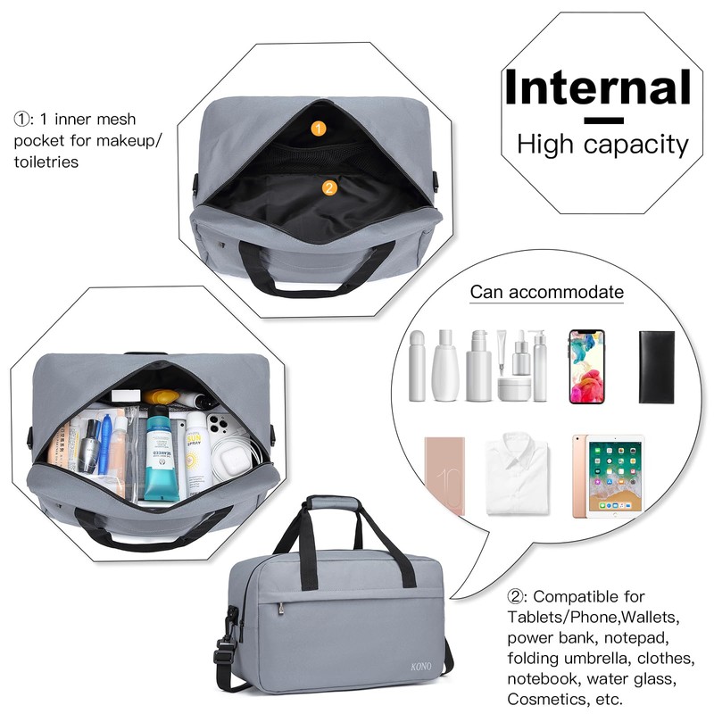 KONO Ryanair Travel Bag Hand Luggage Bag Unisex Gym Handbag