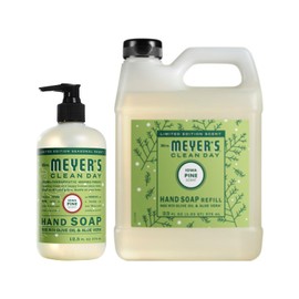 MRS. MEYER'S CLEAN DAY Liquid Hand Soap Variety Pack Scent, 33 OZ Refill + 12.5 OZ, 1 CT (Iowa Pine)