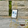 XAONIEN Gold Easel Stand for Sign, Adjustable Height Metal Easel