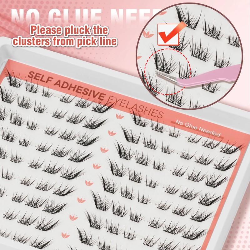 USA Ready to Ship 108pcs Fox Eyes Self Adhesive Lash