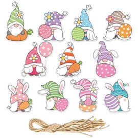 22 Pcs Easter Day Decorations Hanging Gnomes Ornaments Easter Gnome Tree Decorations Teacher Appreciation Gnomes Decorations for Spring Hanging Easter Ornaments (Gnome Style)