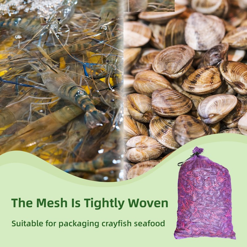 deebree Mesh Firewood Bags 22"×18" 150 Per Pack Crawfish Sacks,