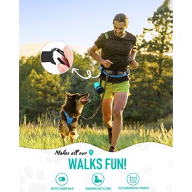 lesotc Dog Water Bottle, Portable Water Dispenser with Bowl, Leak Proof Pet Travel Squeeze Bottle, Puppy Essentials Dog Stuff Accessories for Outdoor Walking, Hiking, Camping
