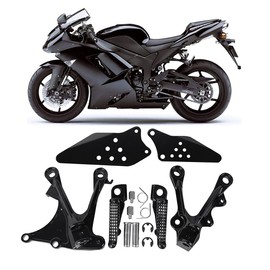 Front Rider Foot Pegs Bracket For Kawasaki ZX6R ZX-6R 2005 2006 2007 2008 ZX636 2005 2006