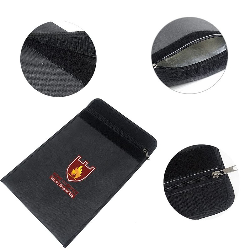 Tiardey Fireproof Money & Document Bag,15" x 11" Fire &