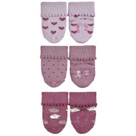 Sterntaler Baby Girls Baby Socks Baby Socks Pack of 3 Mice, lilac