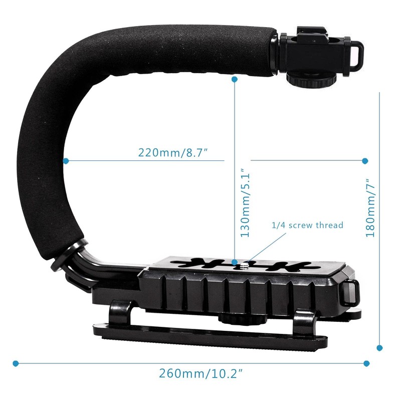 HWAMART Camera Smartphone Stabilizer, Video Action Stabilizing Handle, Handheld Stabilizer