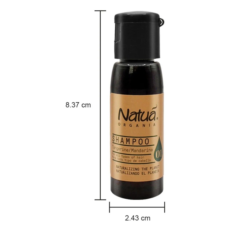 Shampoo Natua Organia 25ml Amenidades Hoteleras Caja 126pzas