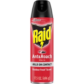 Raid Ant & Roach Killer Spray for Listed Bugs, Keeps Killing for Weeks, Fresh Scent, 17.5 oz (Case of 12)