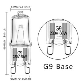 EKSAVE G9 Halogen Bulbs, 40 W, 230 V, 520 lm, 2700 K, Dimmable, Warm White, Pack of 12