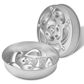 2PCS 9in Slow Feeder Dog Bowls, Stainless Steel Slow Feed Dog Bowl, Large Capacity Bowl for Dogs, Double-Sided Design Suitable for Dry and Wet Food, Dogs Accessories, Pet Supplies (Sliver)