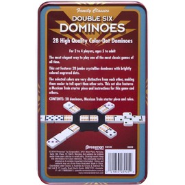 Pressman Double 6 Colored Dominoes, 5"
