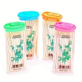 Crafts Nature Bamboo Toothpicks – Non-Toxic, Odorless, Eco-Friendly Oral Care Tool – Portable Natural Tooth Cleaners for Everyday Use (M, Parrot)