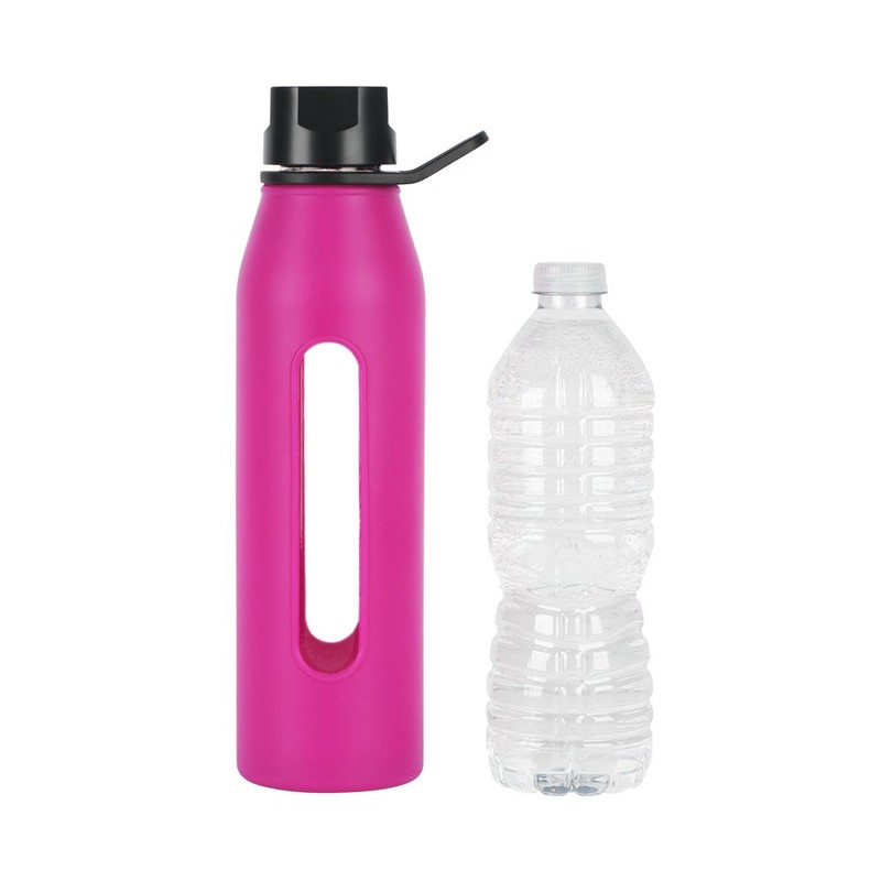 Takeya 22 Ounce Classic Glass Water Bottle with Silicone Sleeve