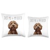 Goldendoodle Labradoodle Design Throw Pillow