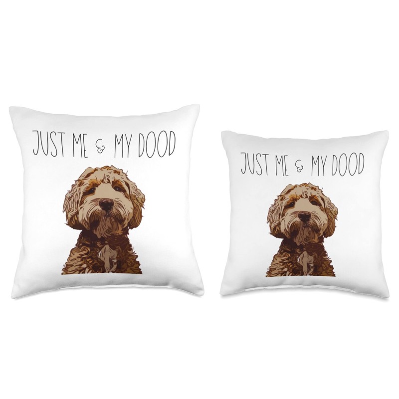 Goldendoodle Labradoodle Design Throw Pillow