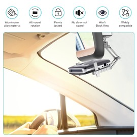 Radar Detector Mount,Aluminum Radar Mounting Base,Mirror Mount Radar Detector Bracket,For Uniden,Cobra,Escort,Valentine V1,Beltronics, Whistler,Rocky Mountain Phantom-T etc Radar Detectors (silvery)