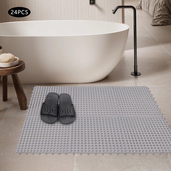 Unbranded 24X Modular Interlocking Cushion Floor Tile Mat Drain Deck