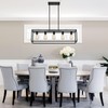 Yusist 5-Light Dining Room Light Fixture,Black Farmhouse Kitchen Island Lighting,Rustic