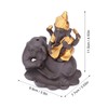 Backflow Incense Burner Pipa Elephant Purple Sands Gold Drawing Portable