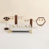 Porta-anillos de terciopelo con ranuras para organizar joyas, Estante de