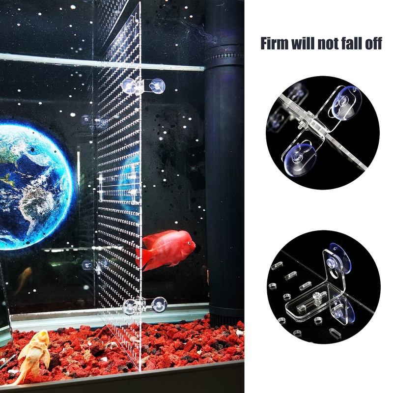 Fish Tank Divider Clear 30/40/50/65/75/90/125/150 Gallon Aquarium Divider with Suction