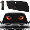 UOER Car Windshield Sun Shade Umbrella, Black Eyes Windshield Sunshades