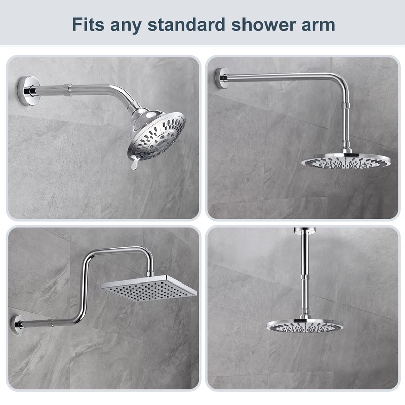 BRIGHT SHOWERS Shower Arm Extender for Rain and Handheld Shower