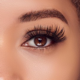 BeBlinky False Eyelashes, Lash Extension Kit 08, 9mm-16mm, Narrow Band, Easy to Apply and Remove, No Damage to Natural Eyelashes, 120 Lash Clusters - Voluminous