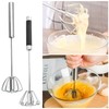 Semi-automatic stainless steel whisk, 2 pieces, stainless steel whisk for