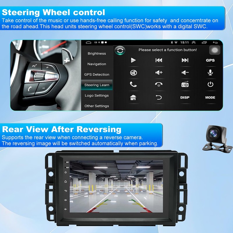 iCarSEPTON Replacement Android Car Stereo Radio for GMC Yukon Sierra
