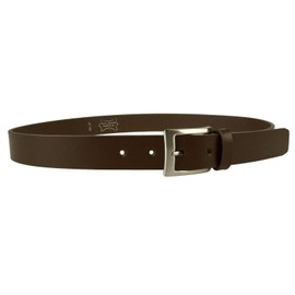 Mens Quality Leather Belt Made in UK, Dark Brown, 38-42, L