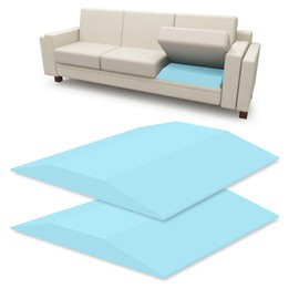 Tromlycs Couch Supports for Sagging Cushions Trapezoidal Furniture Seat Under Cushion Sag Repair Set of 2