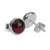 Ian and Valeri Co. Cherry Amber Sterling Silver Round Stud