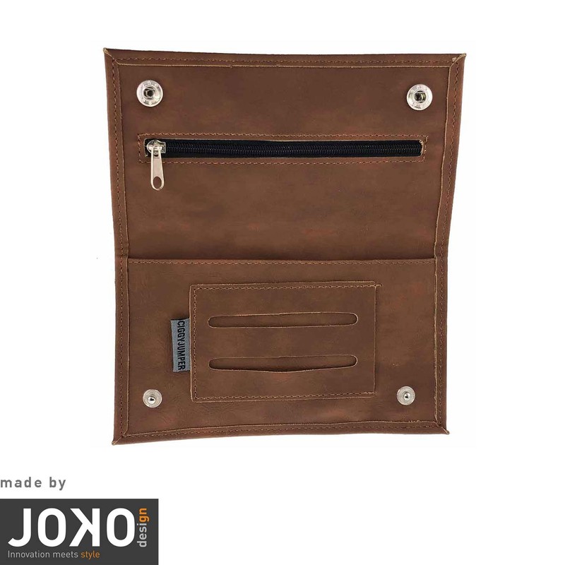 Tabaktasche used Leather touch Tabakbeutel für Drehtabak mit Fächern für