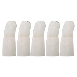 Finger Guard, Pack of 5 PU Leather Finger Cots Thumb Protection Finger Sleeves Finger Bandages Finger Cots Sleeves Waterproof Fingertip Protection for Finger Arthritis Cracking Sewing DIY Craft