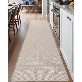 DEXI Kitchen Floor Mats Cushioned Anti Fatigue, 23x94, Large Long Standing Runner Rug Waterproof, Comfort Memory Foam Padded for Front Sink Laundry, Beige