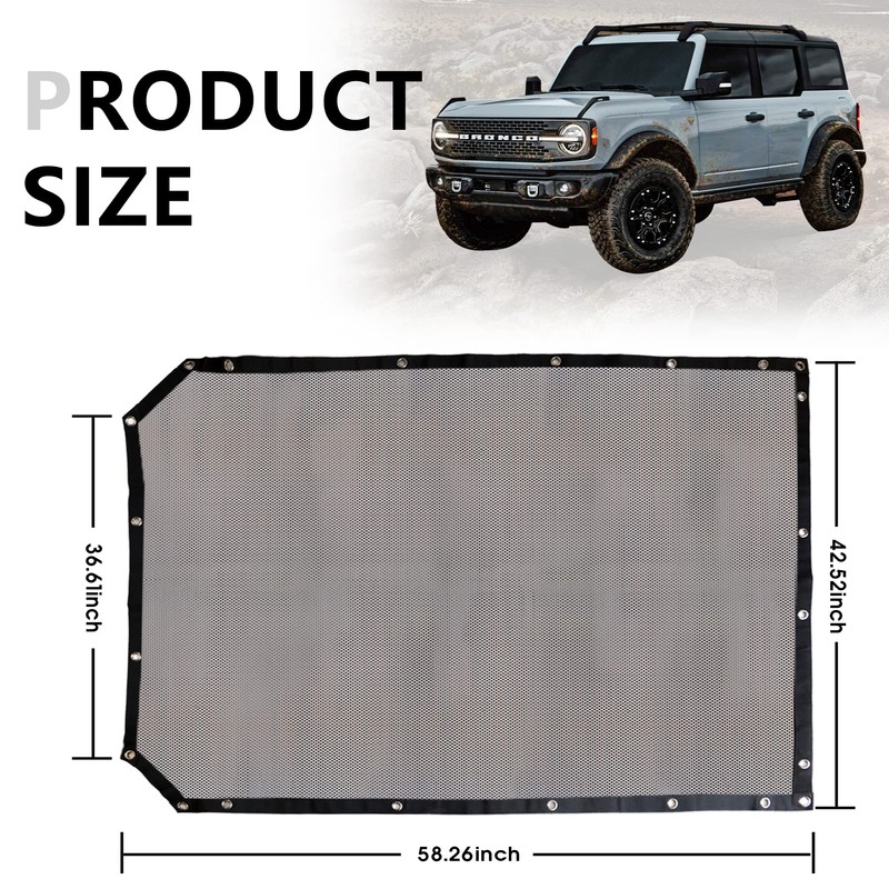 Sukemichi Sunshade for Ford Bronco,Mesh Sun Shade Bikini Top Cover