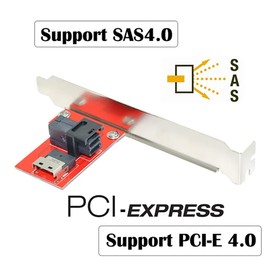 NFHK PCI-Express 4.0 Slimline SAS SFF-8654 to HD SFF-8643 PCBA Female Adapter with Bracket